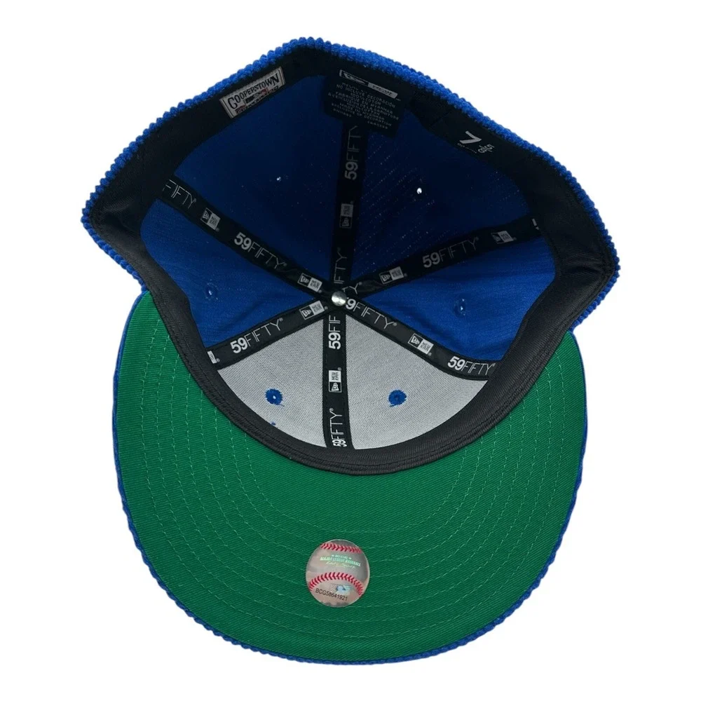 New Era 59Fifty Chicago Cubs Hat Cap 7 5/8 Light Royal Corduroy 1987‎ Baseball